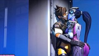 Нарезка траха героев компьютерной игры со сценами ебли в задницу и горловых минетов